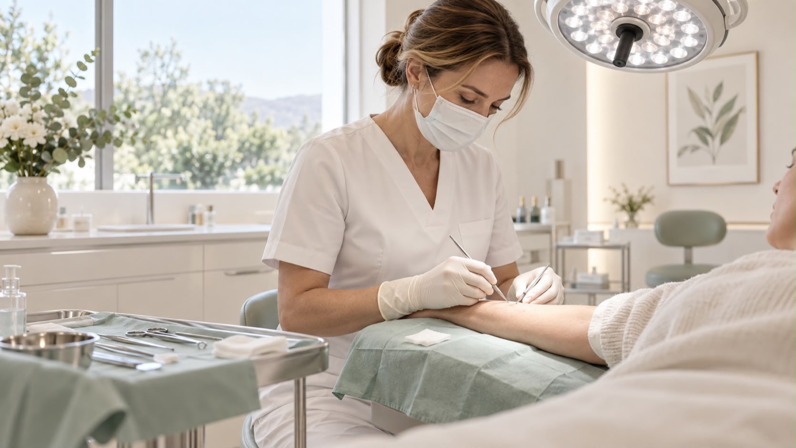 Mică chirurgie cu anestezie locală, în clinică